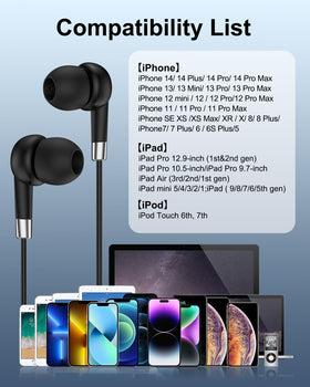 AILKIN Lightning Earbuds compatible with iPhone and iPad devices