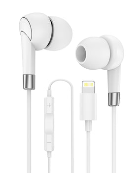 AILKIN Lightning Earbuds in-ear design for comfortable all-day wear during gym and commute.