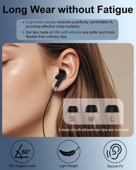 AILKIN Lightning Earbuds inline controls for easy music and calls