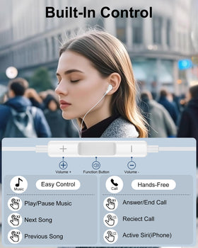 AILKIN Lightning Earbuds secure-fit design stays in place during workouts.