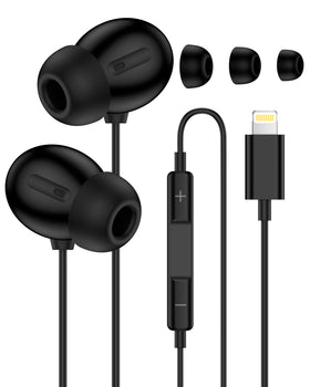 AILKIN Lightning earphones front view showing compact design for daily listening