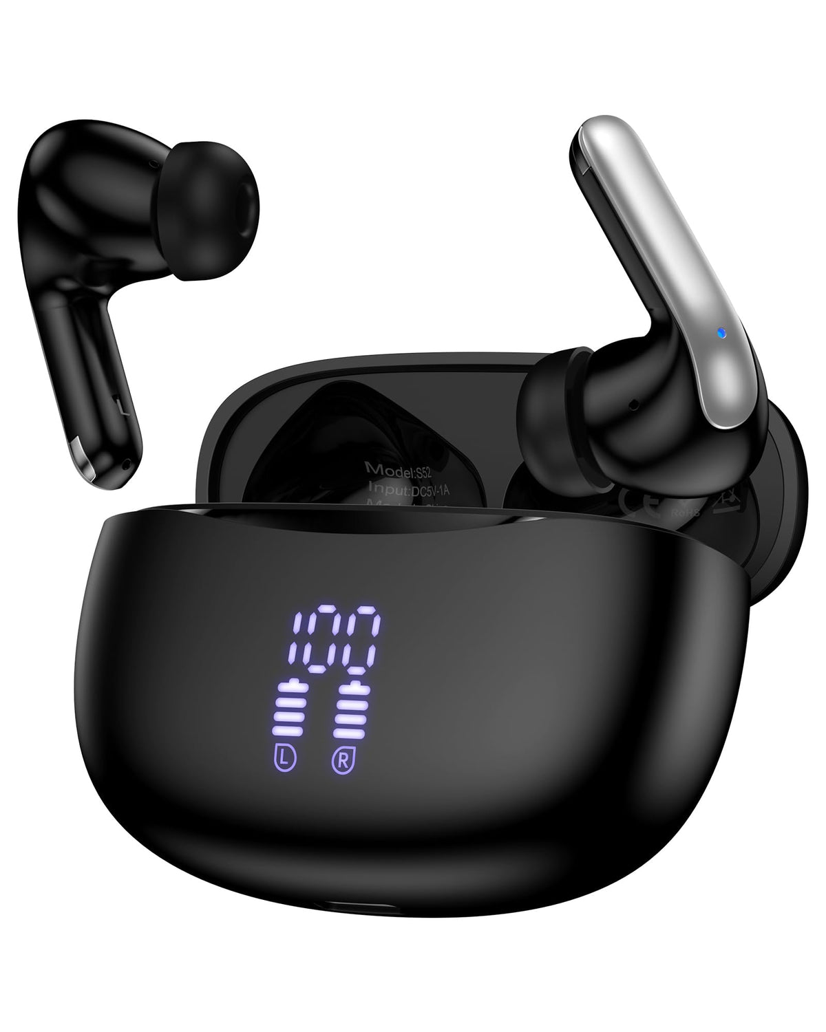AILKIN Moto G Play earbuds with a compact charging case for on‑the‑go power.