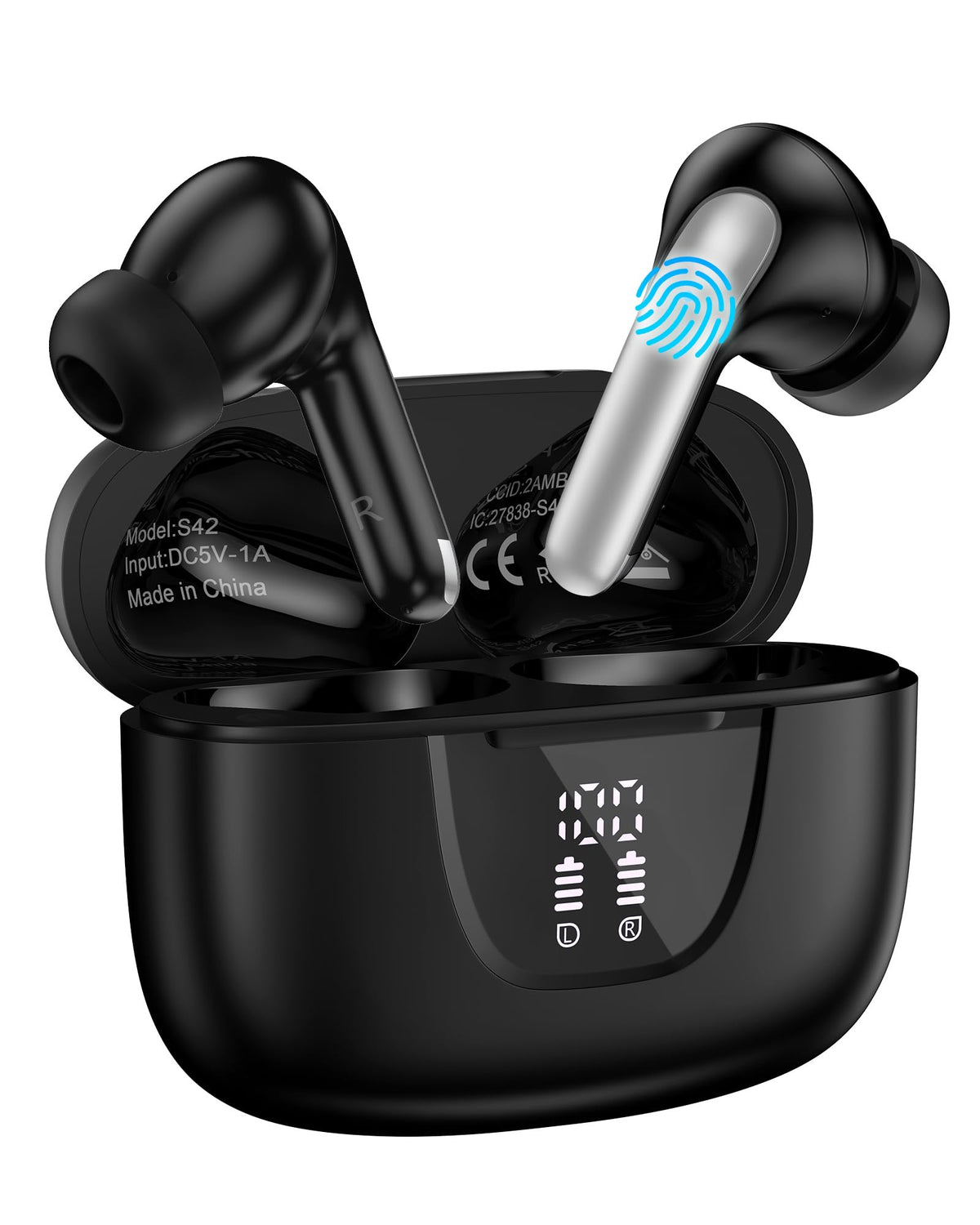 AILKIN Samsung Earbuds compatibility graphic shows broad device support and effortless pairing.