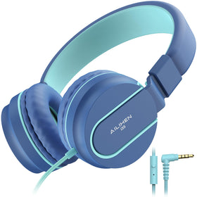 AILIHEN I35 blue folded kids headphones for easy travel