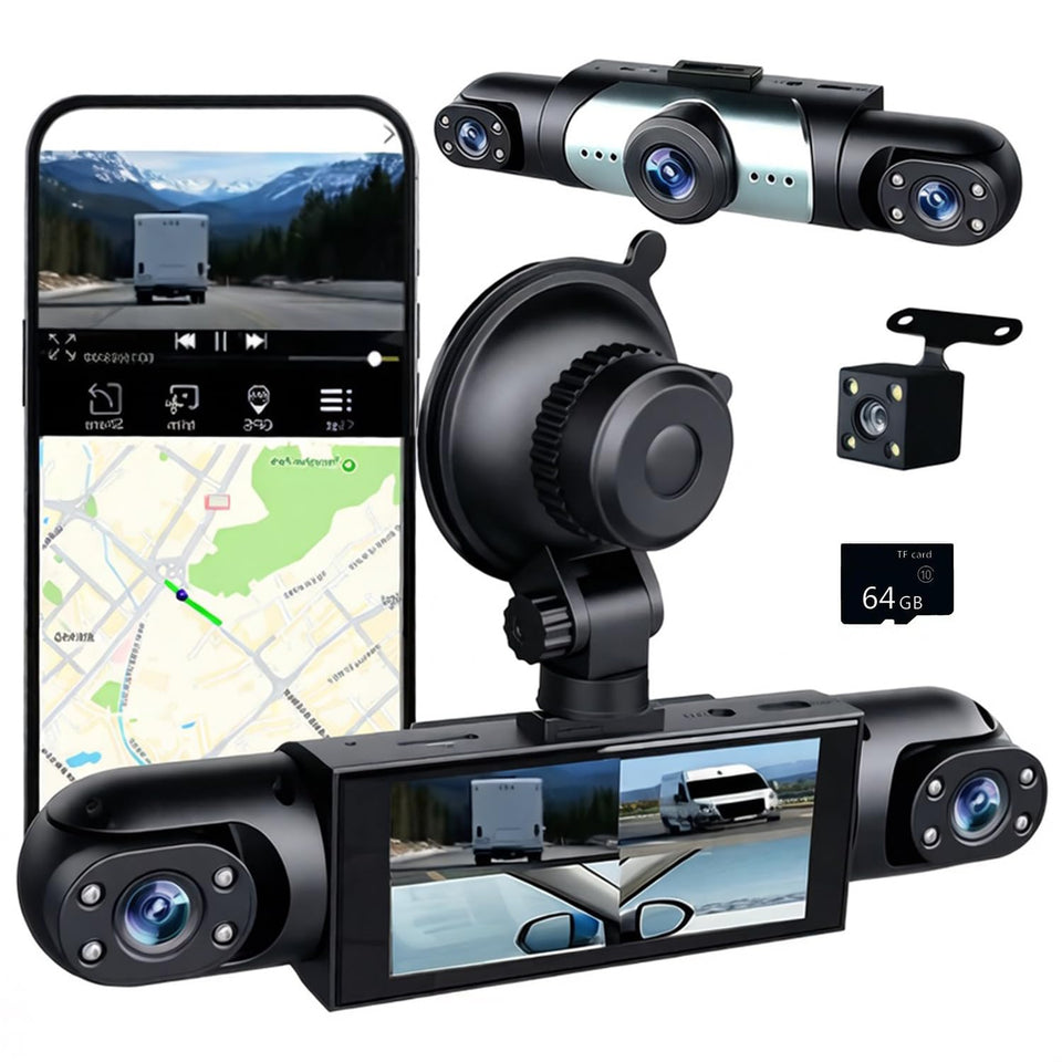 AILVKANG Y108WiFi+64G front view for clear 1080P footage of the road ahead.