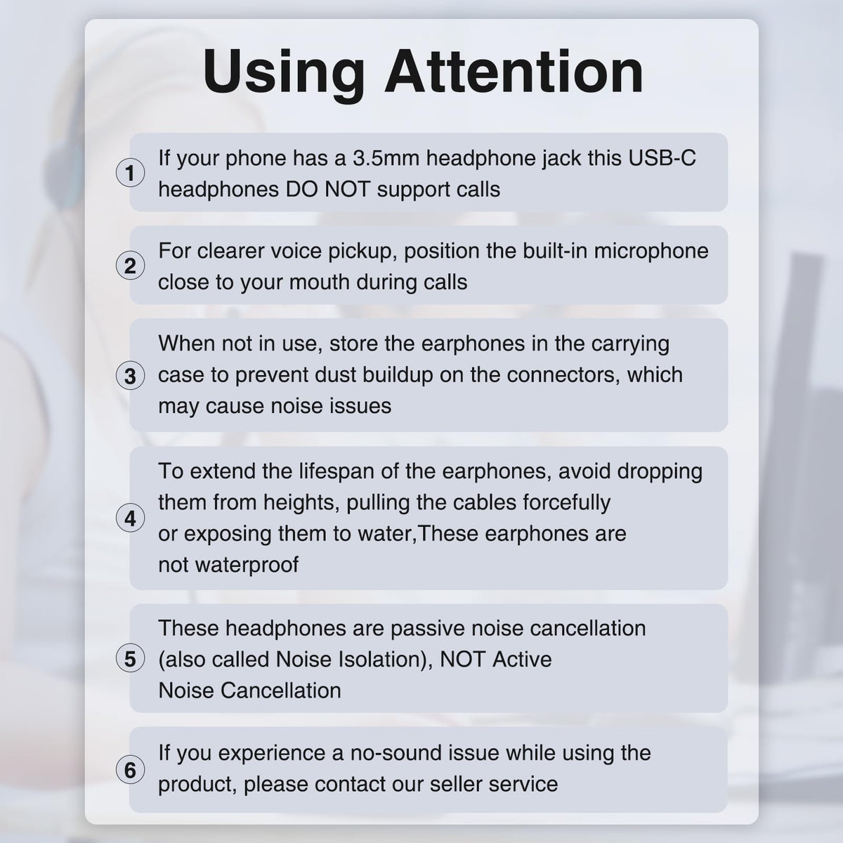AILZPXX USB-C earbuds extra ear tips for comfy fit