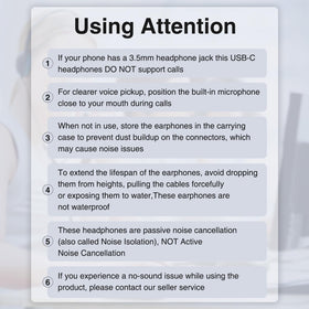 AILZPXX USB-C earbuds extra ear tips for comfy fit