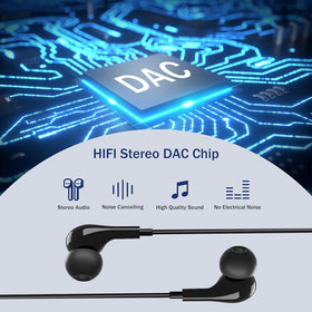 AILZPXX USB-C earbuds inline mic enables hands free calls