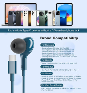 AILZPXX USB-C headphones offer comfortable lightweight fit for all-day wear