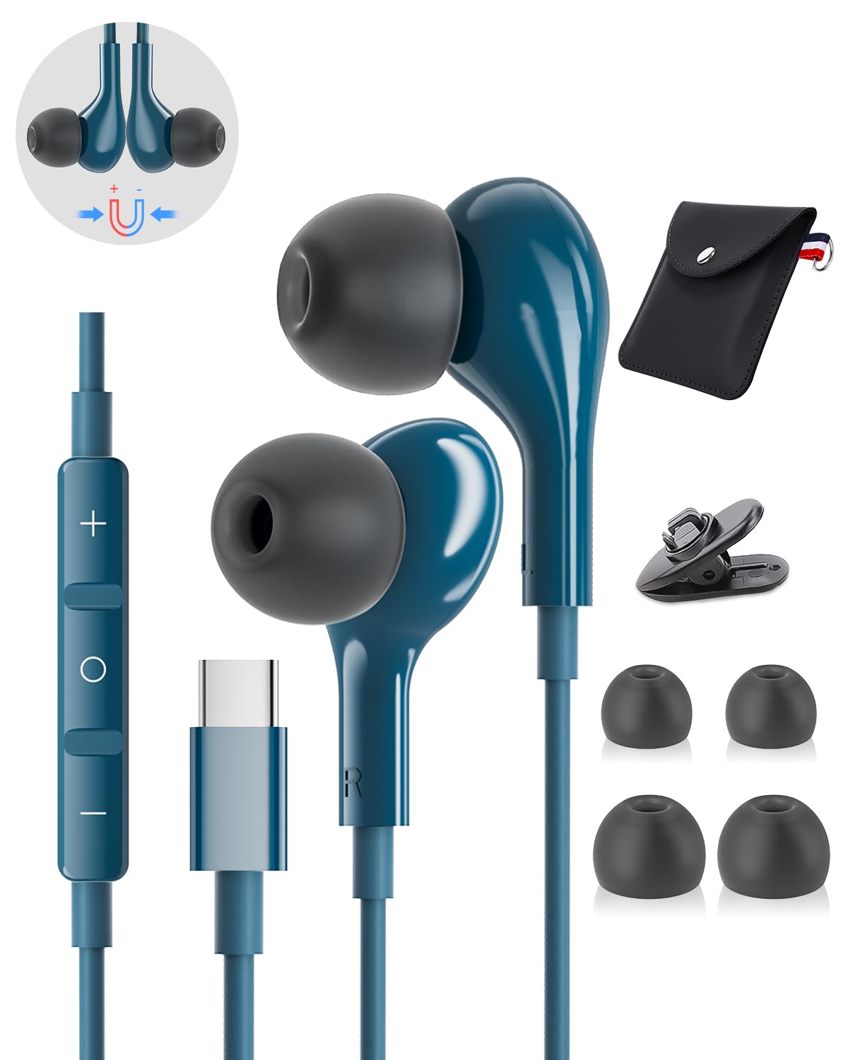 AILZPXX USB-C headphones with wide compatibility for universal device use