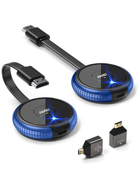 AIMIBO 4K wireless HDMI transmitter in a living room for home theater