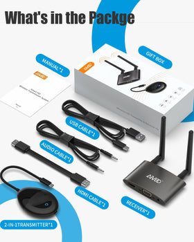 AIMIBO supports Miracast, DLNA, and AirPlay for wireless casting.