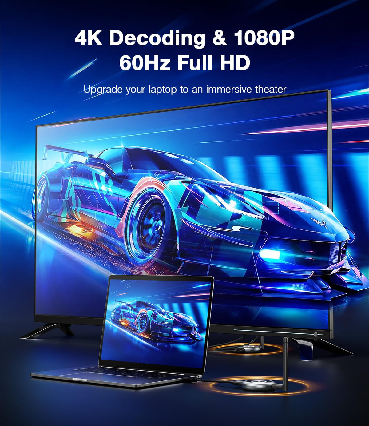 AIMIBO multi-display casting demonstrates simultaneous screen sharing.