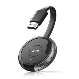 Aimibo wireless display adapter plug-and-play setup for quick big-screen mirroring.
