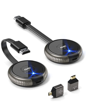 AIMIBO wireless HDMI transmitter and receiver setup for 4K streaming.