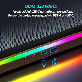 AIMIUZI cooling pad showcases LED lighting modes for ambient glow