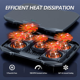 AIMIUZI cooling pad with honeycomb plate boosts airflow for steady cooling.