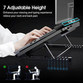 AIMIUZI cooling pad dual USB ports for power and peripherals.
