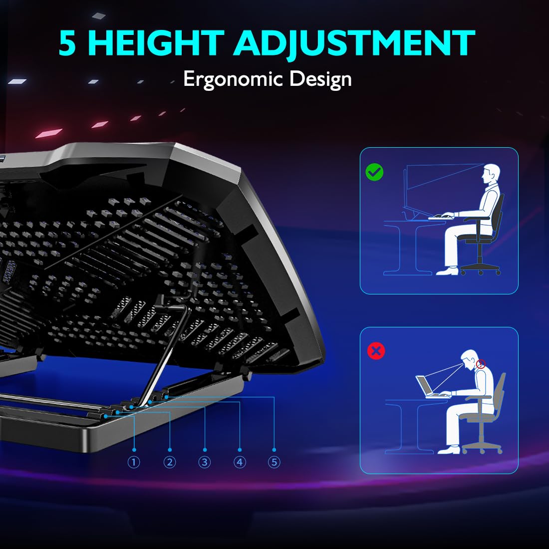AIMIUZI honeycomb mesh design enhances airflow and heat dissipation