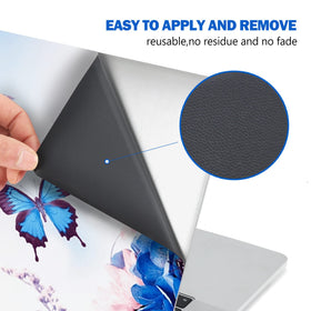AIMSA butterfly flower adhesion closeup shows easy apply-and-remove