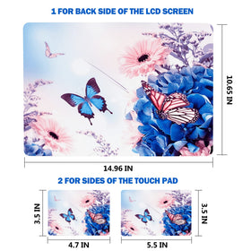 AIMSA butterfly flower easy removal keeps laptop pristine