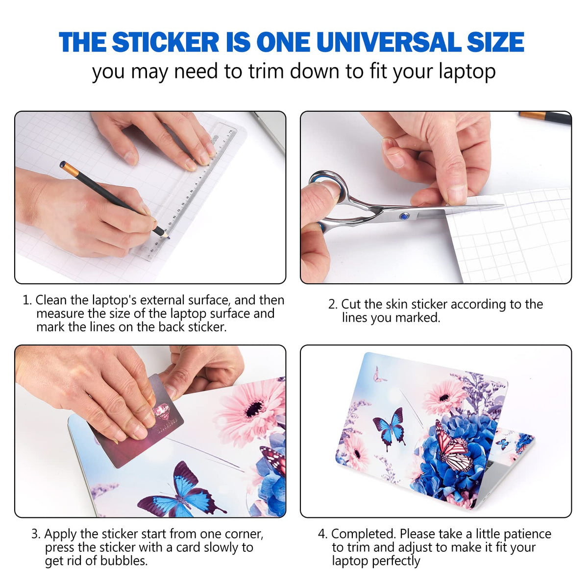 AIMSA butterfly flower touchpad left skin adds grip and style
