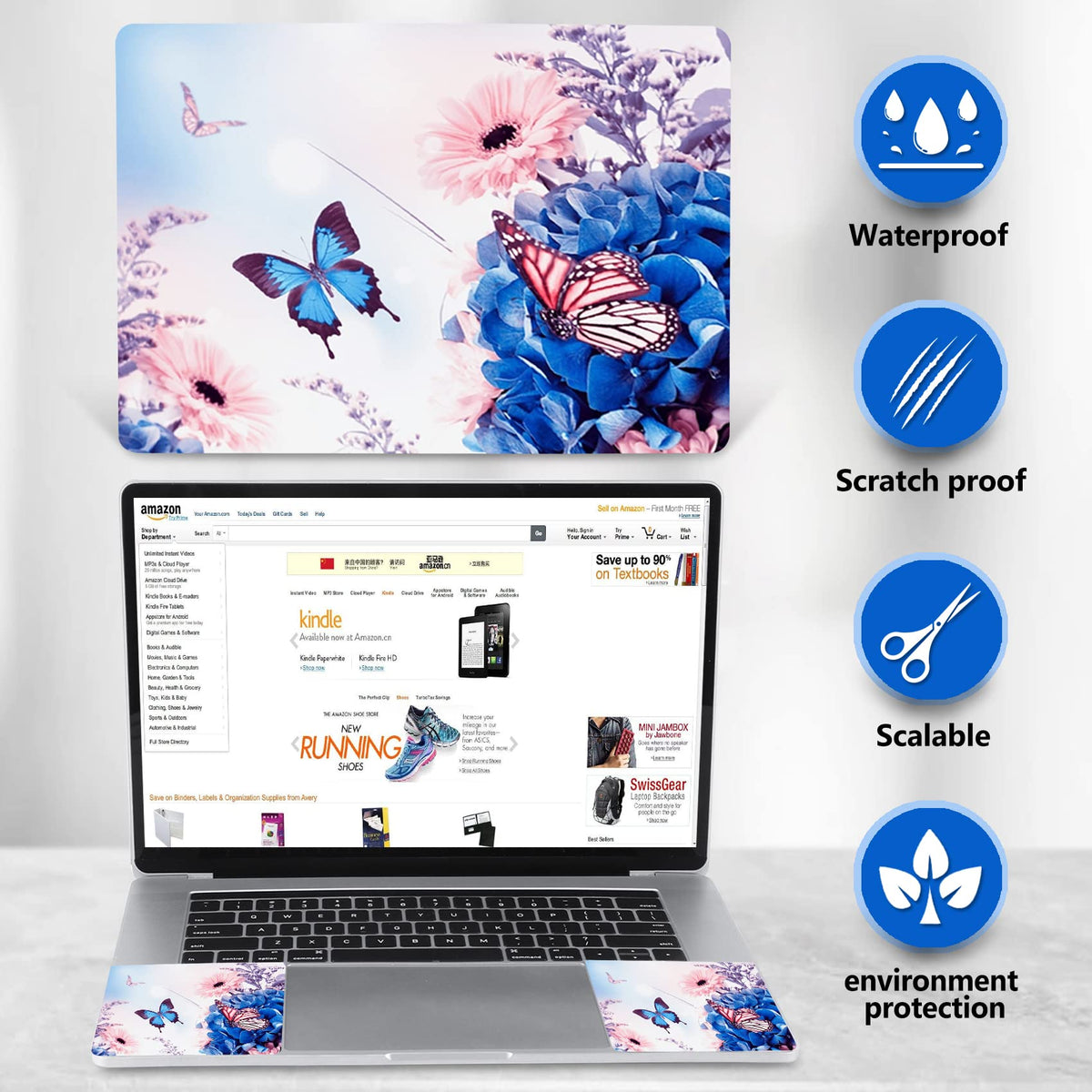 AIMSA butterfly flower touchpad right skin keeps wrists comfortable