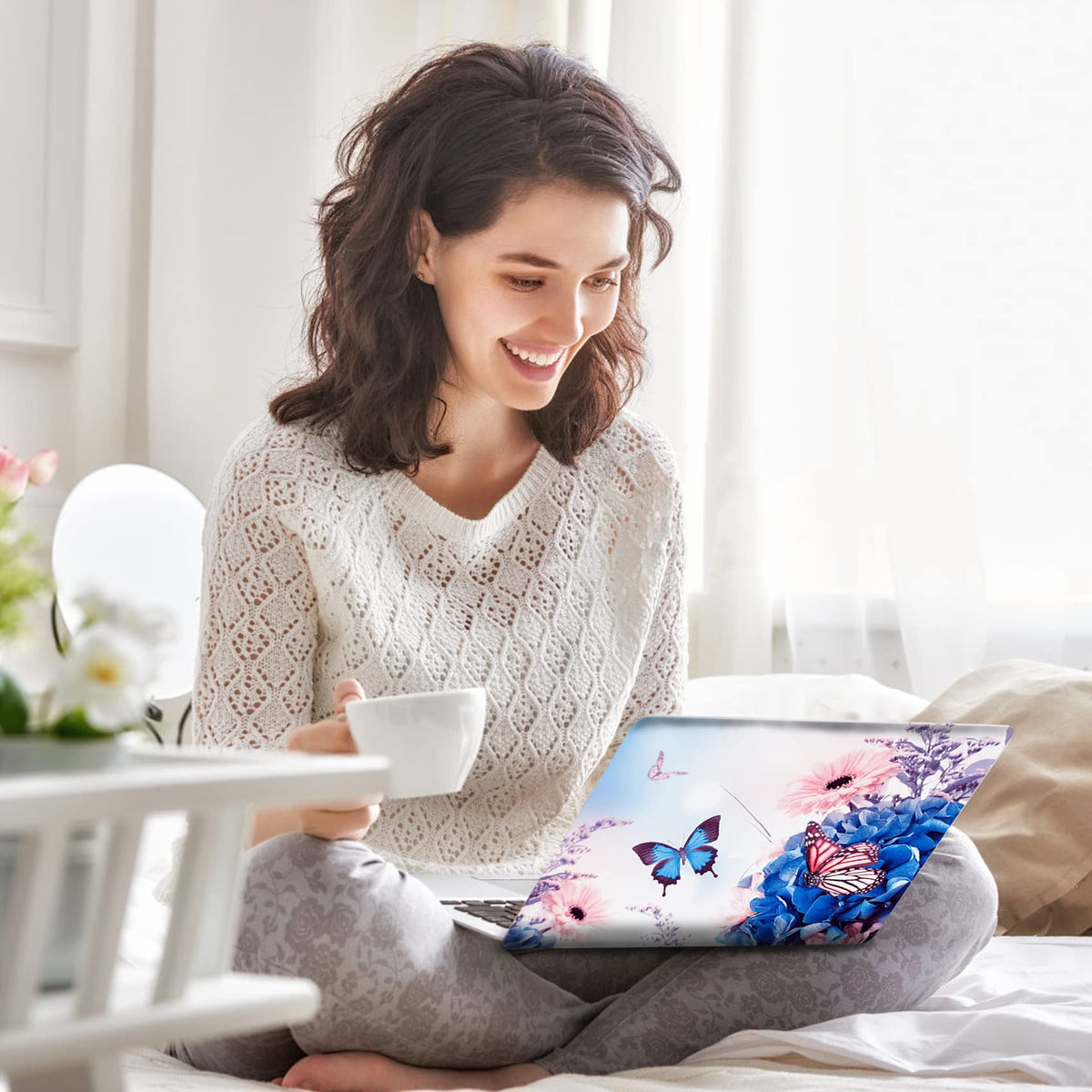 AIMSA butterfly flower waterproof finish shields from daily wear