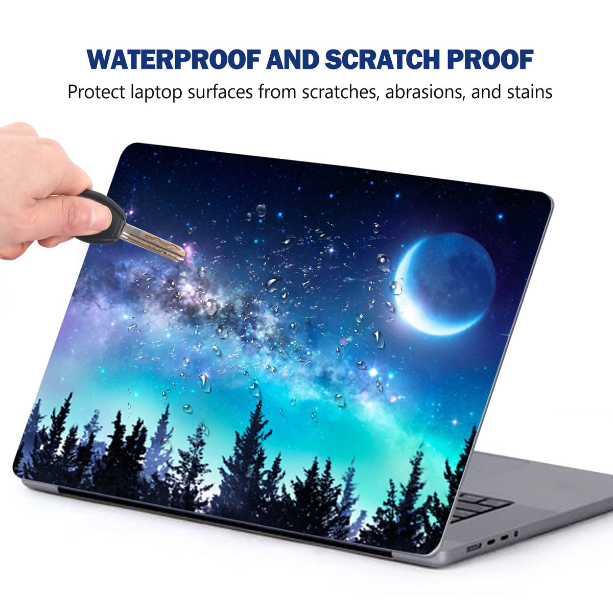 AIMSA two touchpad stickers positioned beside a keyboard for added protection