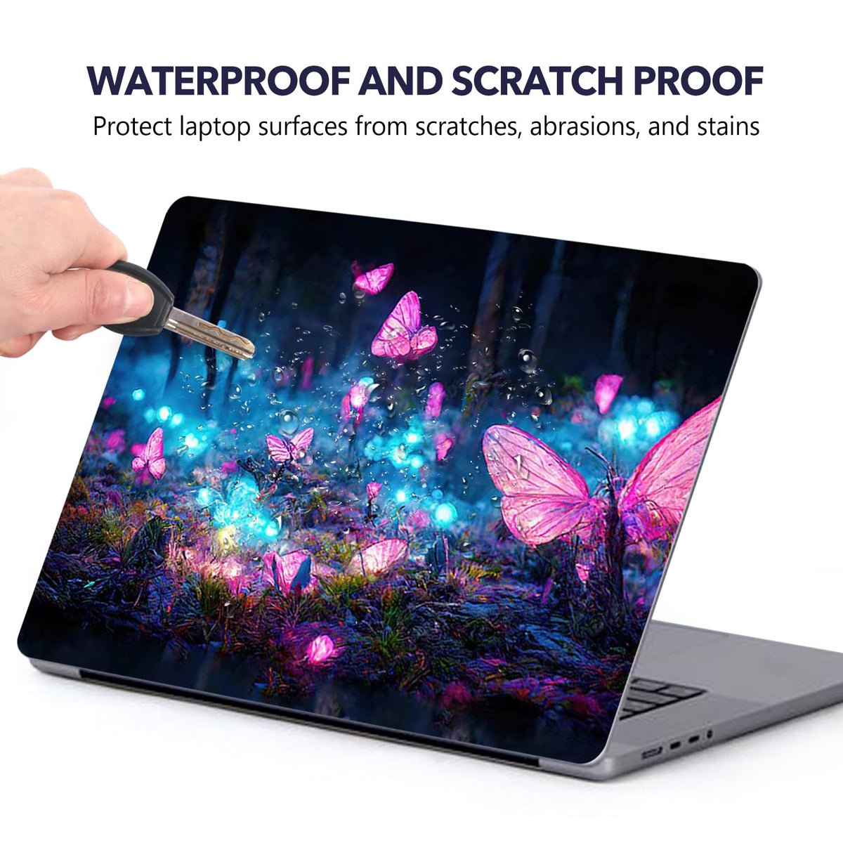 AIMSA pink butterfly close-up shows vibrant print and smooth finish.