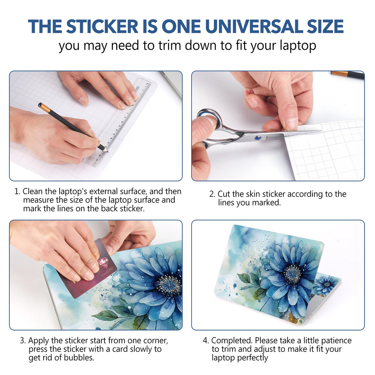 AIMSA blue-flower removal and reuse highlight easy reapplication.