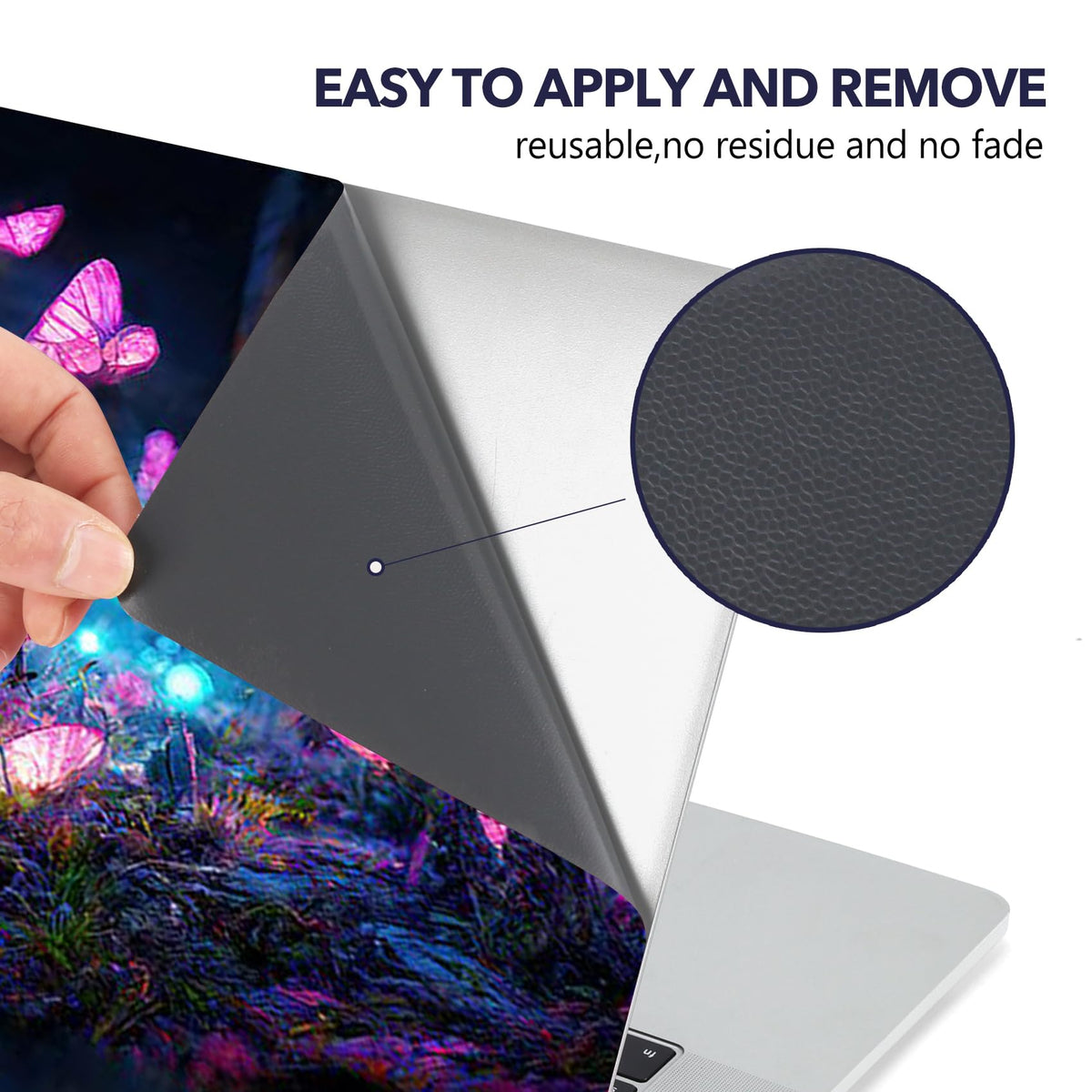 AIMSA pink butterfly right touchpad view enhances navigation and flair.