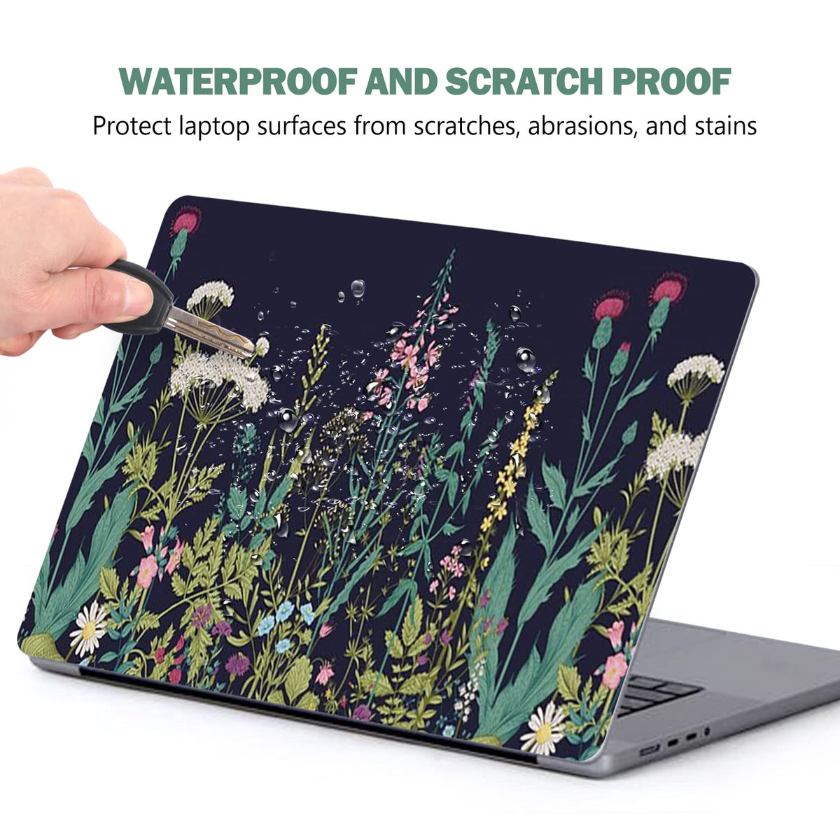AIMSA side-pad detail shows edge protection on the laptop skin.