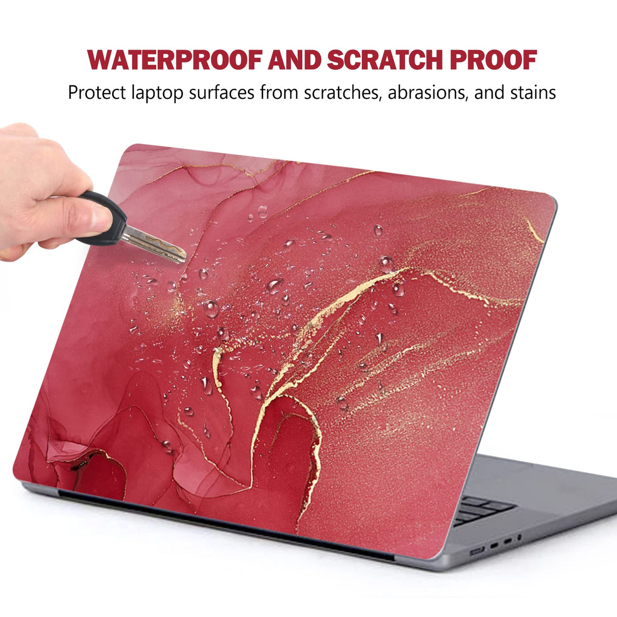 AIMSA wrist pad stickers layout showing included pieces and neat touchpad protection