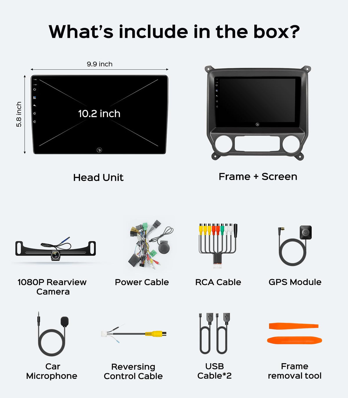 AINAVI 10.2-inch car radio 1080p video playback for media