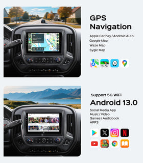 AINAVI 10.2-inch car radio Bluetooth 5.0 and FM/RDS for clear calls