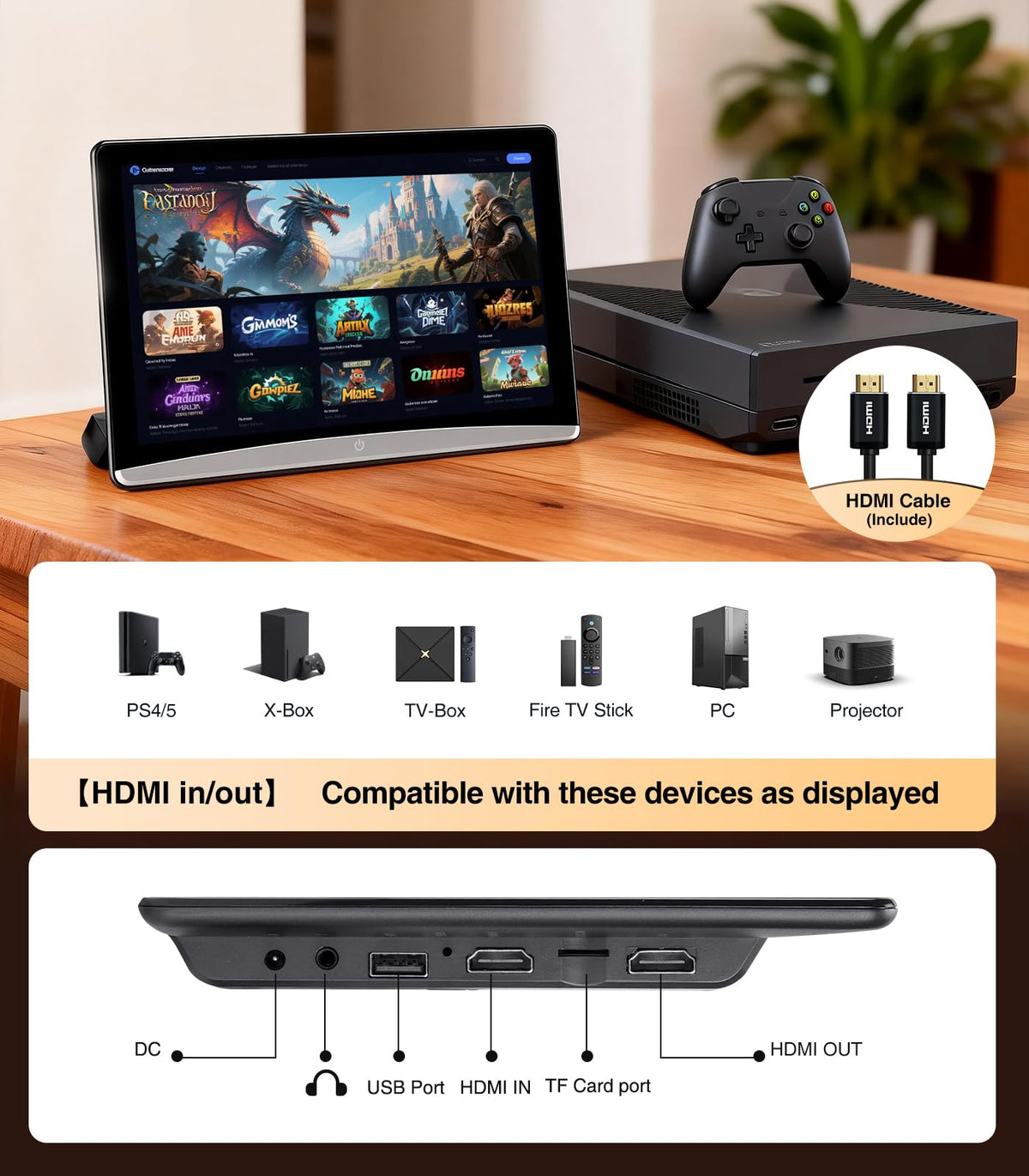 AINAVI 4K playback on 10.8-inch touchscreen delivers crisp video quality.