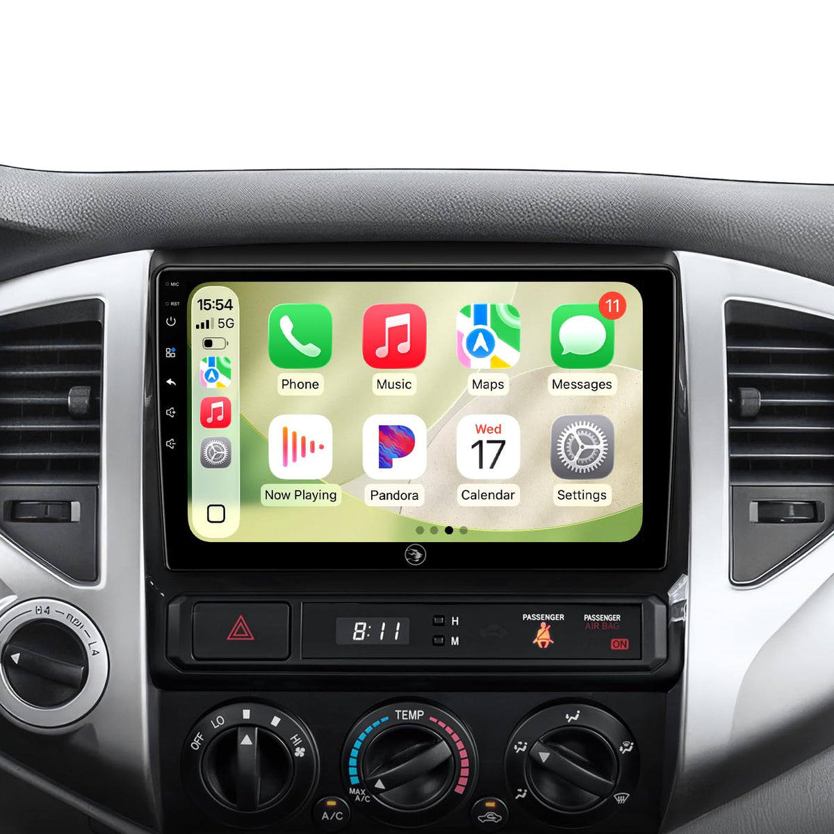 AINAVI 64G car radio with 9-inch touchscreen in Toyota Tacoma boosts navigation and media control