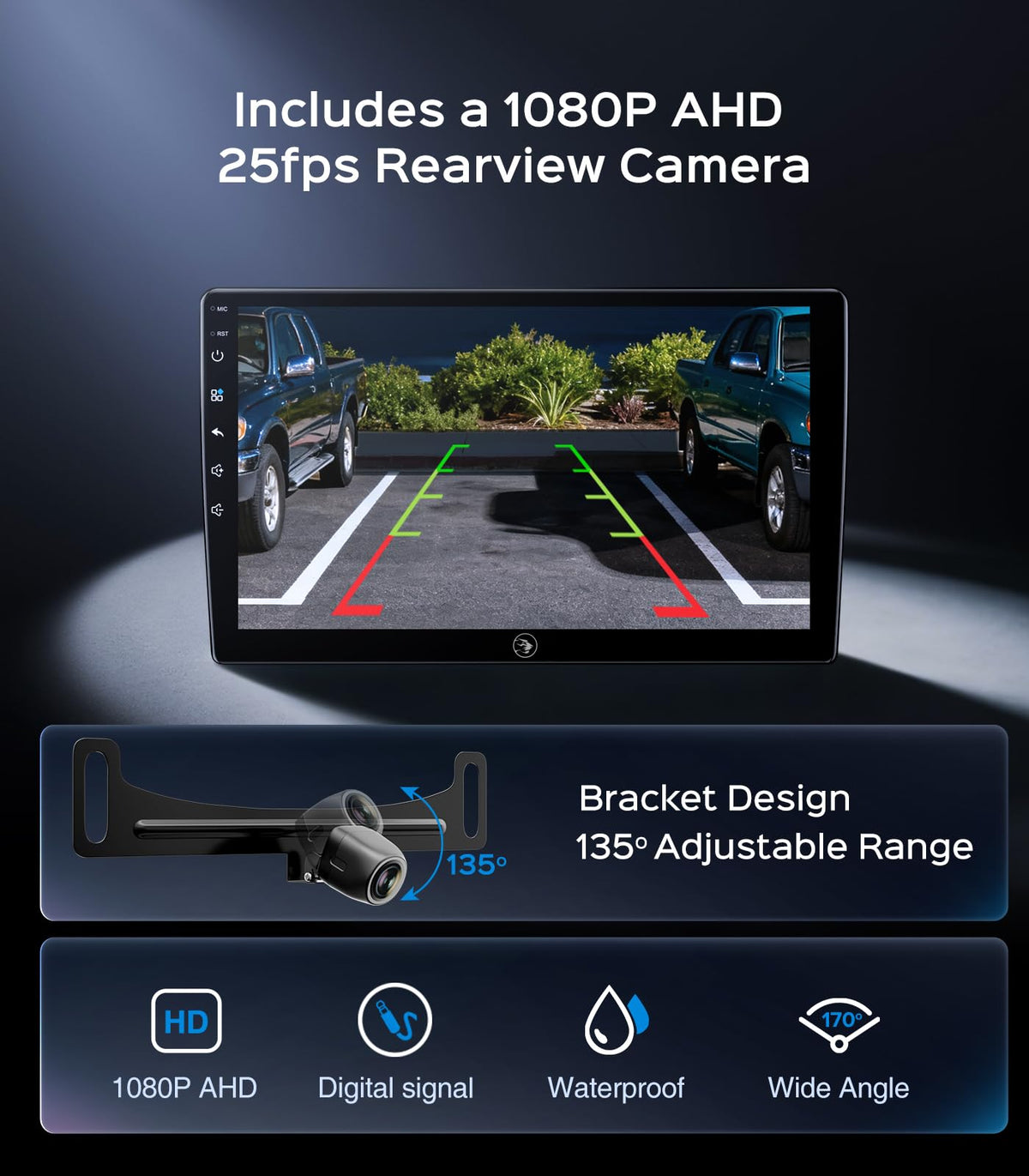 AINAVI GPS with offline maps and real-time speed display for Tacoma driving