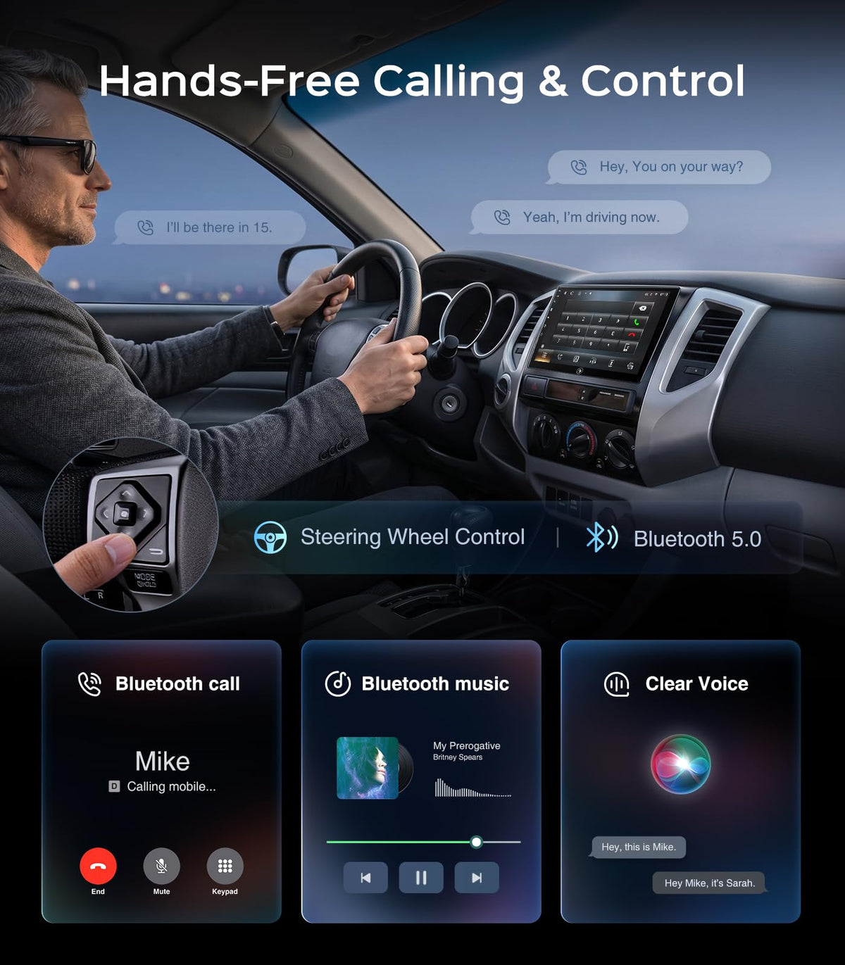 AINAVI SWC compatibility enables steering wheel control navigation and volume tweaks