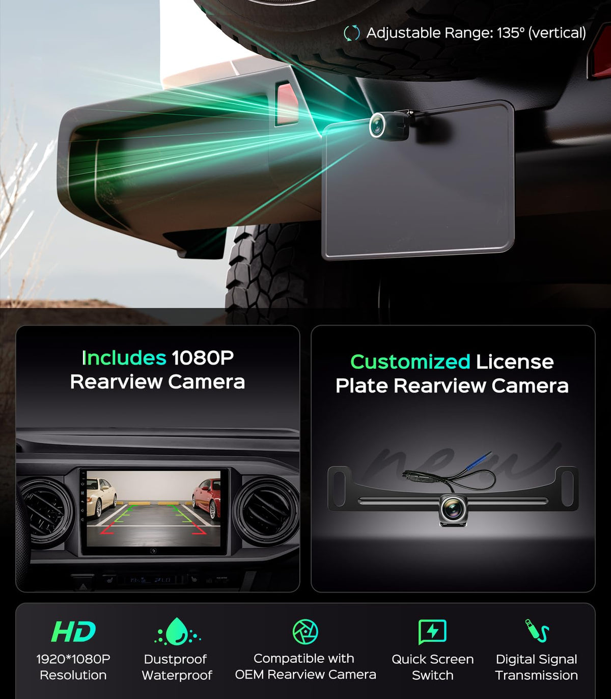 AINAVI 64GB storage supports apps and media for richer in-dash experience.