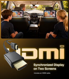 AINAVI Android car TV housing with side-angle view for easy rear-seat setup.