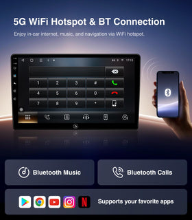 AINAVI Android 13 OS with 2G RAM and 64G storage for multitasking