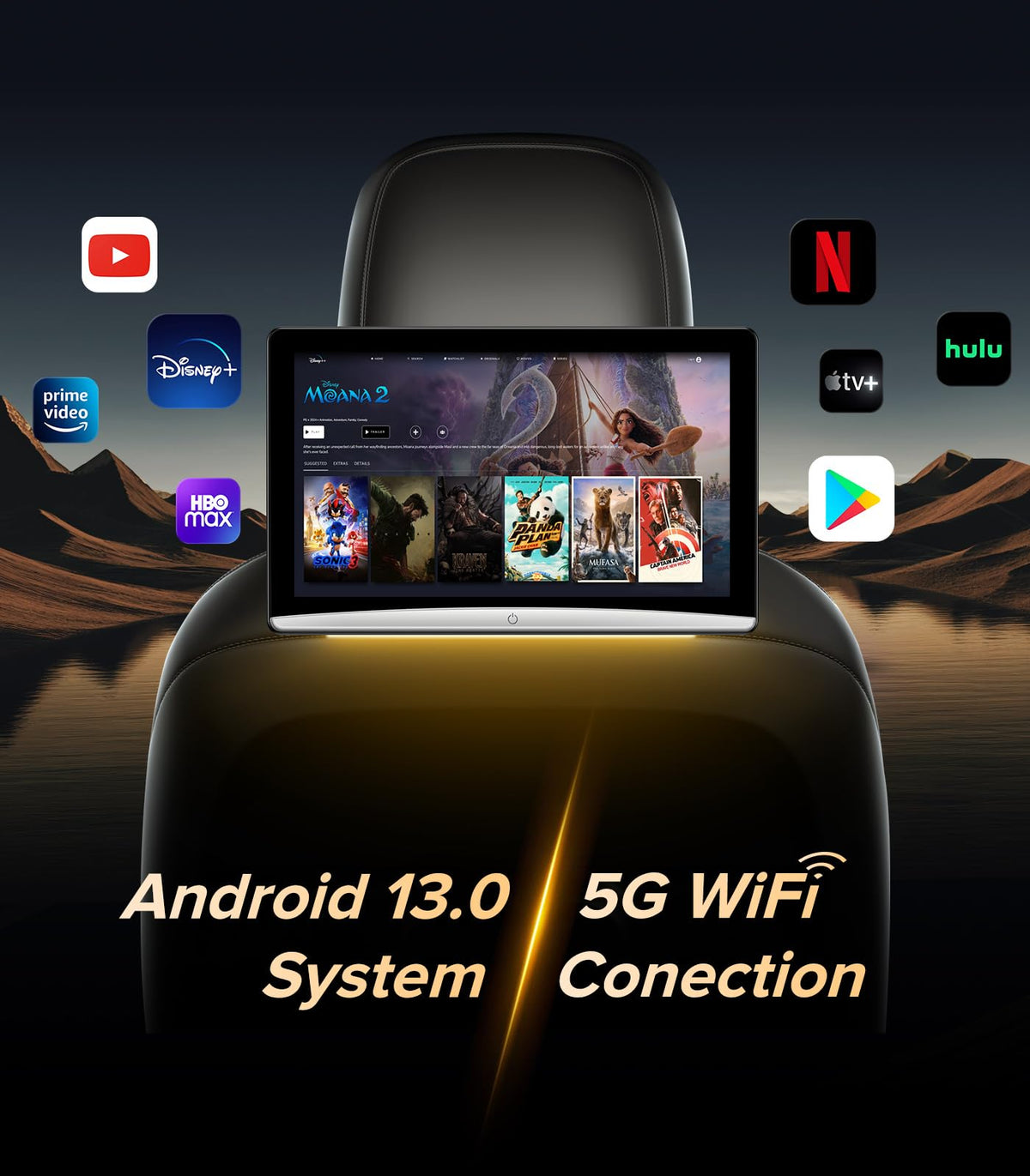 AINAVI mirror link, AirPlay and Miracast for seamless phone screen sharing.