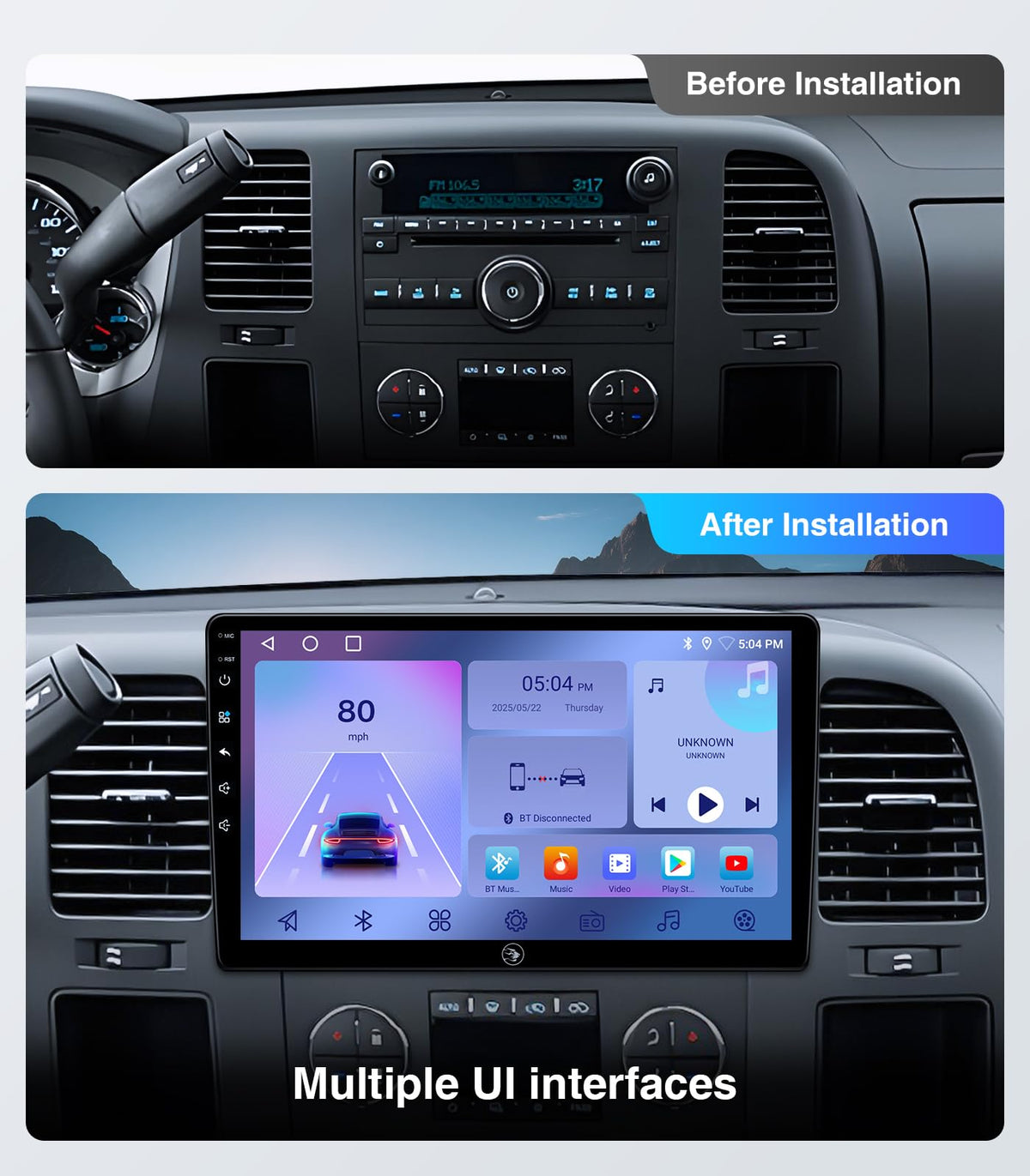 AINAVI wireless carplay-android-auto for hands-free navigation and calls