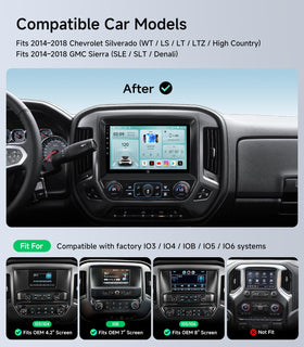 AINAVIGO 10.2-inch touchscreen display for clear on‑screen controls in Silverado