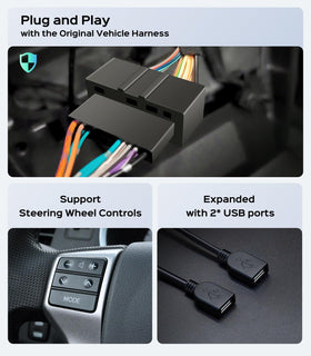 AINAVIGO 1080P rear camera provides clear backing view
