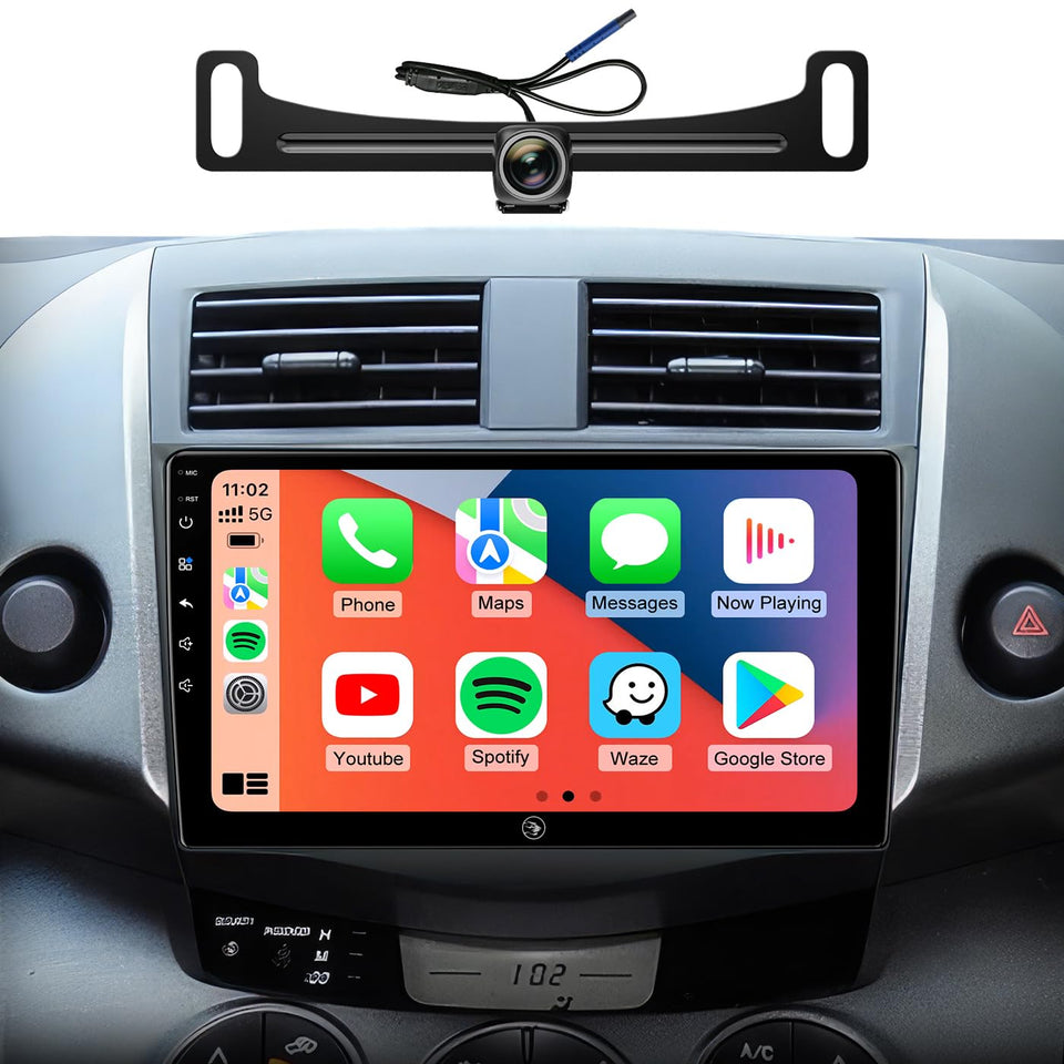 AINAVIGO 9-inch IPS touchscreen displays Toyota RAV4 with crisp visuals