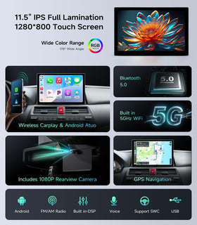 AINAVIGO Bluetooth 5.0 ensures crisp calls and smooth music streaming.