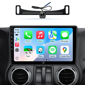AINAVIGO car radio for Jeep Wrangler JK with 10.2-inch display for easy navigation and media